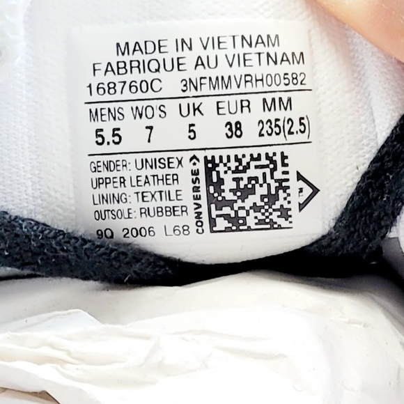 Converse Pro Leather X2 OX Black/White/White Men's 5.5/Women's 7 - Picture 6 of 6